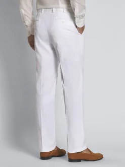 Best Brioni Sea island cotton twill Tigullio trousers White