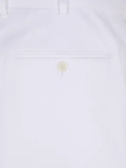 Best Brioni Sea island cotton twill Tigullio trousers White