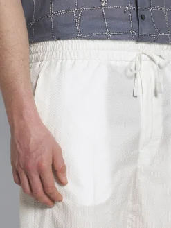 Best Brioni White silk seersucker Asolo shorts