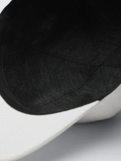 Outlet Brioni silk seersucker baseball hat White