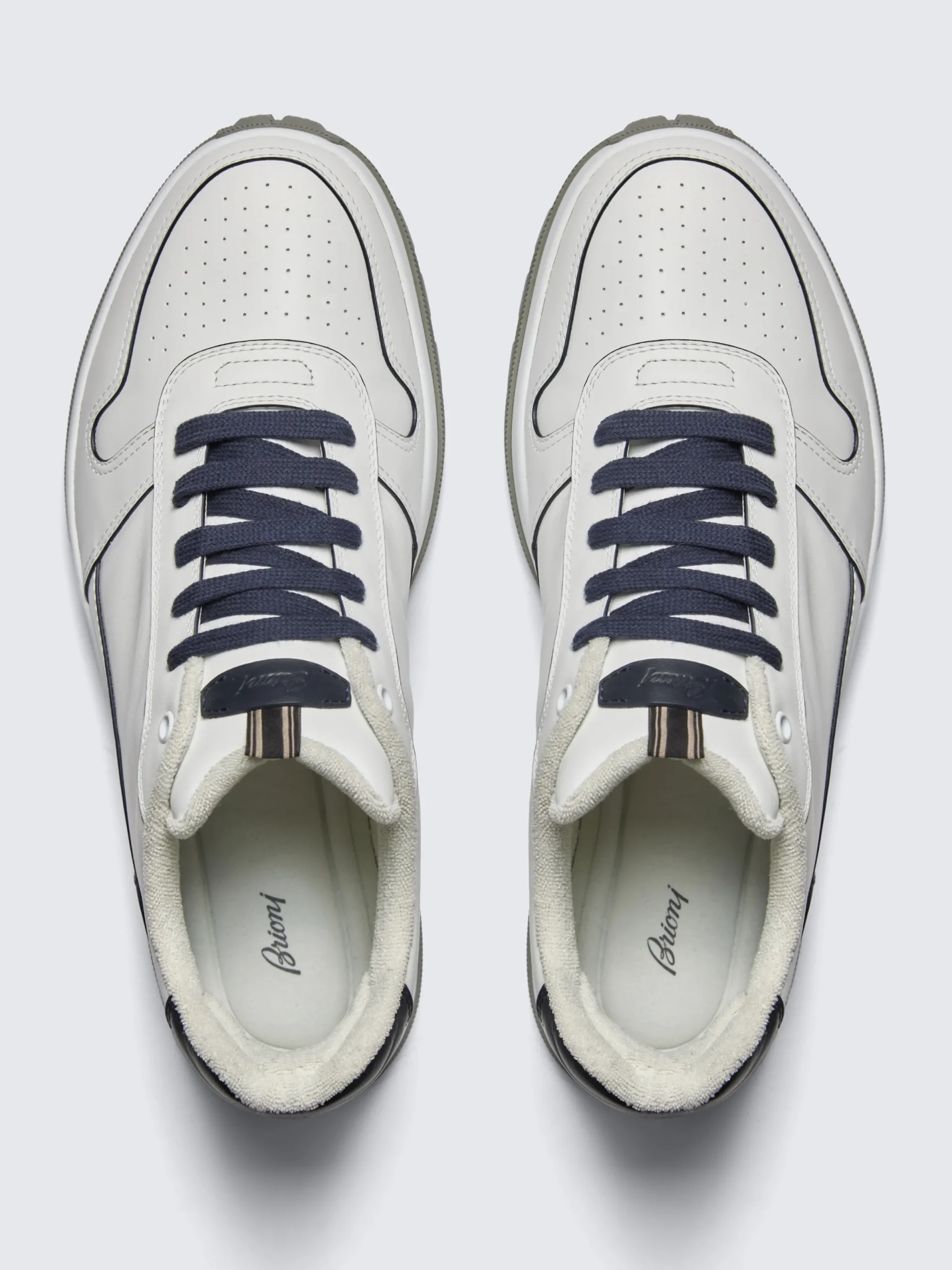 Sale Brioni White stretch cotton gabardine Journey trousers