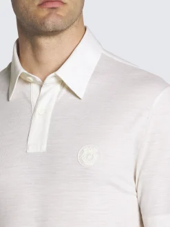 Sale Brioni White tech wool polo
